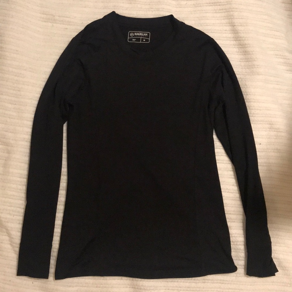 Black- Long Sleeve Workout Top